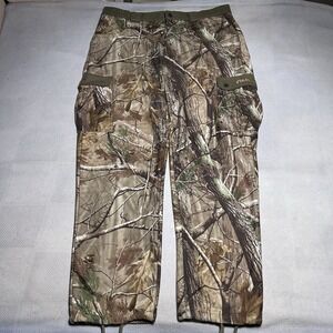 ScentLok Hunting Cargo Fleece Pants Mens Medium Full Season Realtree AP Camo
